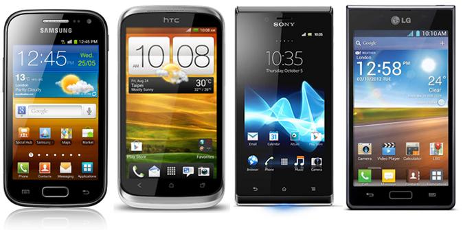 Cuatro teléfonos Android que cuestan unos 200 €