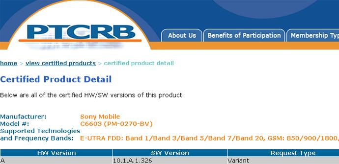 Certificación de firmware para el Sony Xperia Z