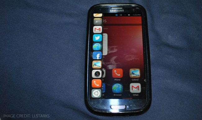 Sistema operativo Ubuntu Touch instalado en un Samsung Galaxy S3