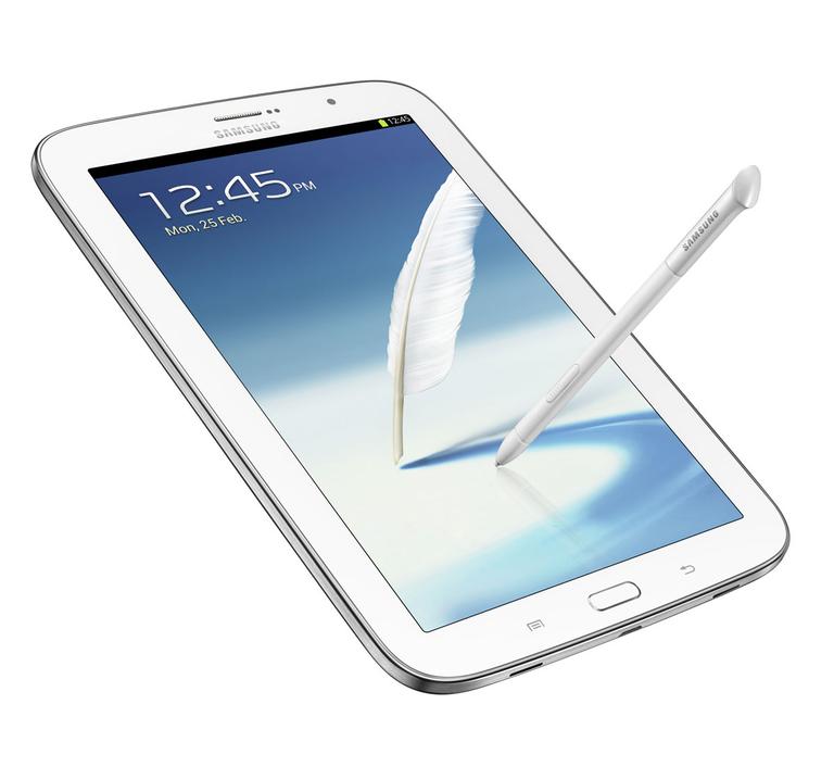 Samsung Galaxy Note 8 blanco con lapiz en pantalla
