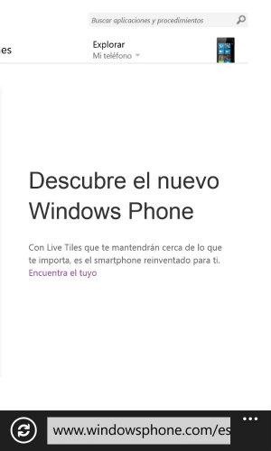 Pantalla Windows Phone
