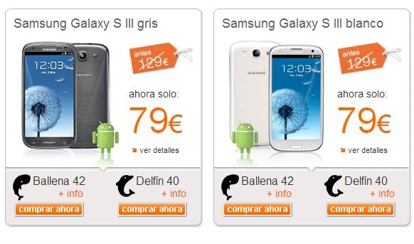 Oferta Samsung Galaxy S3 de Orange