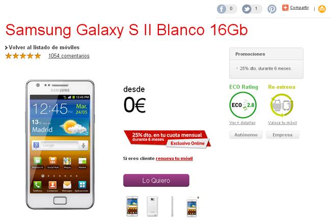 El Samsung Galaxy S2 de Vodafone