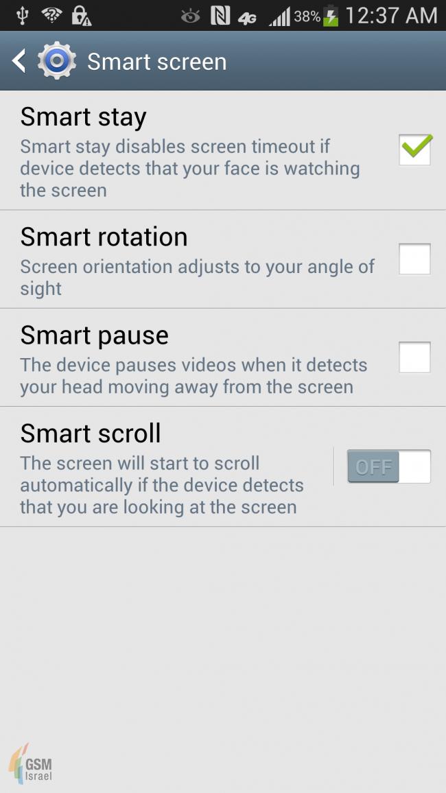 Prestación Smart Scroll para el Galaxy S4