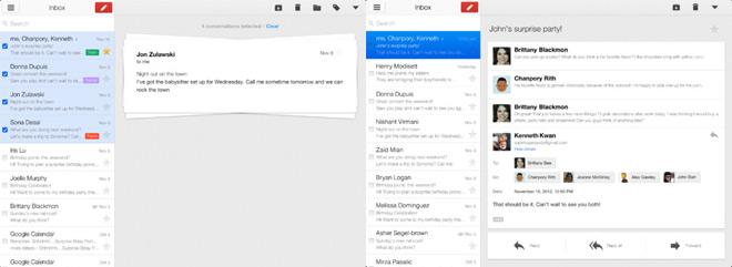 Interfaz Gmail para iPad