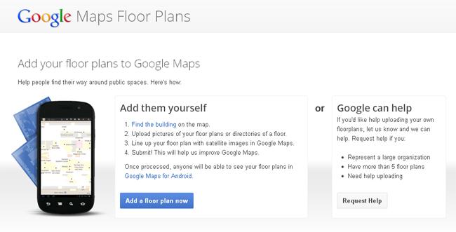Sube un plano de un edificio en Google Maps