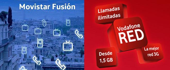 Movistar Fusión y Vodafone Red