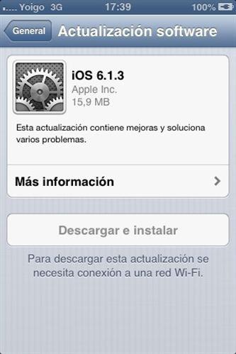 Actualización iOS