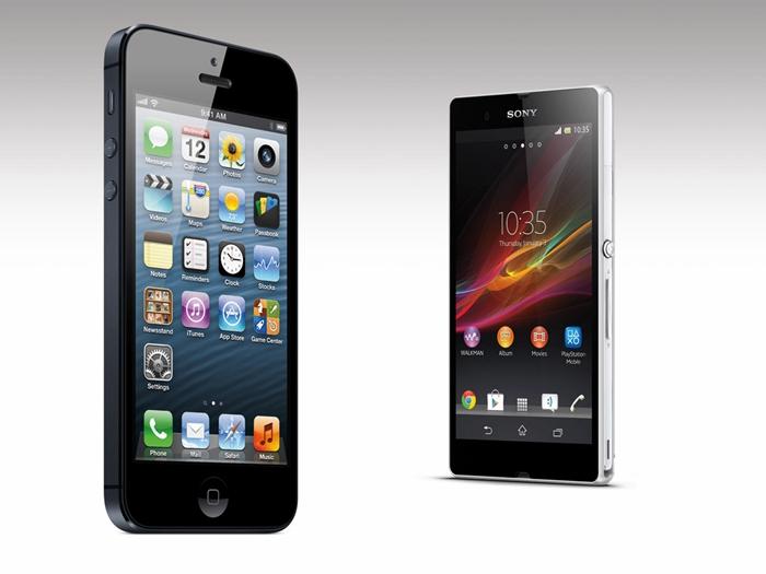 iPhone 5 Xperia Z