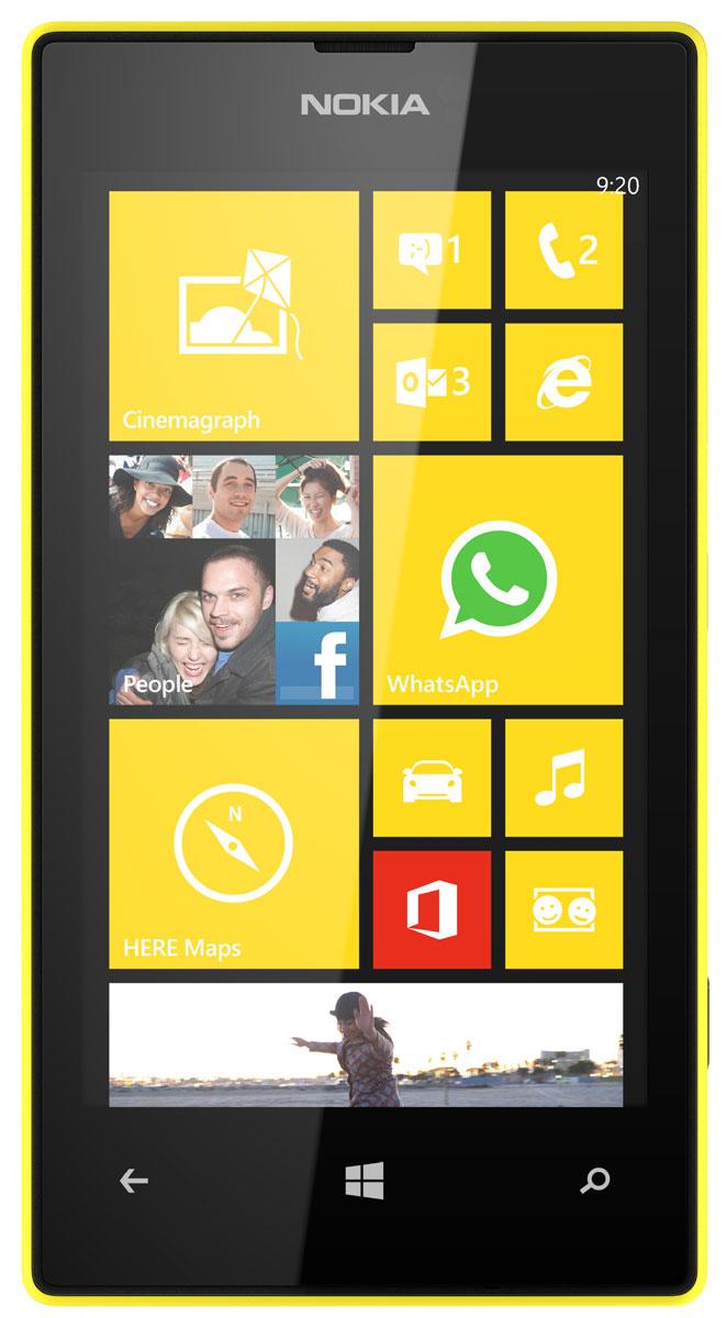 Nokia Lumia 520 de color amarillo