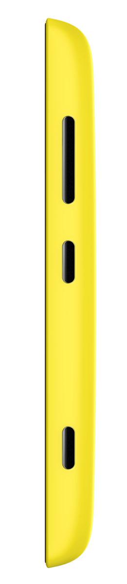 Nokia Lumia 520 de color amarillo vista lateral