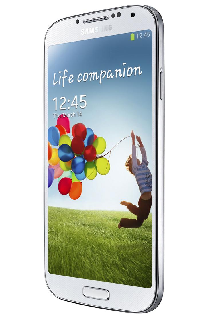Samsung Galaxy S4 blanco visión lateral