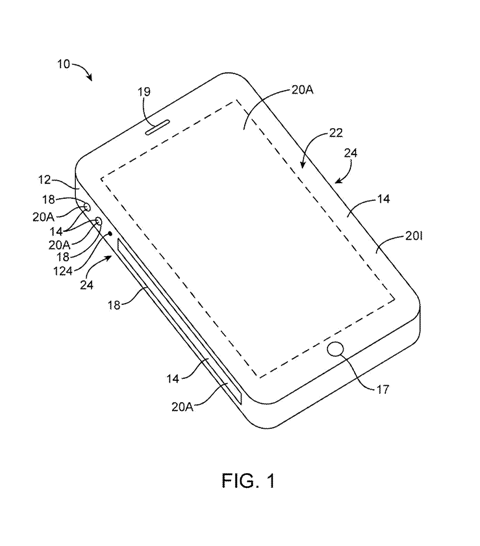 Nueva patente de Apple para pantallas laterales