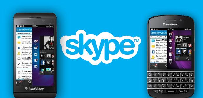 BlackBerry Z10 y Q10 con Skype