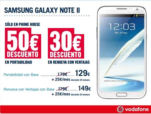 Samsung Galaxy Note con Vodafone y The Phone House
