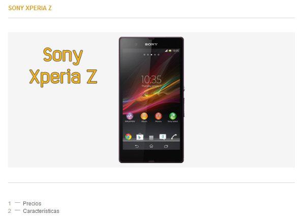 Sony Xperia Z con Jazztel