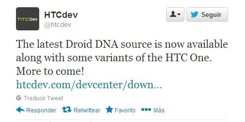 Tweet de HTC