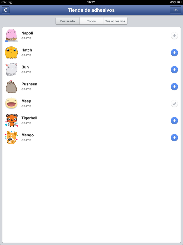 facebook home stickers