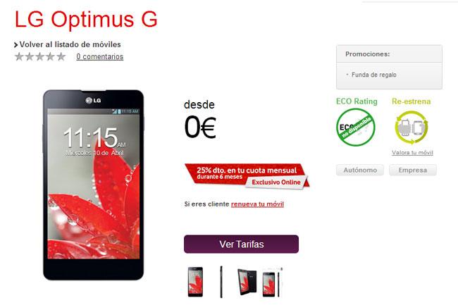 LG Optimus G con Vodafone
