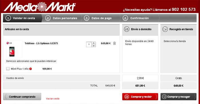 El LG Optimus G en Media Markt por 649 euros