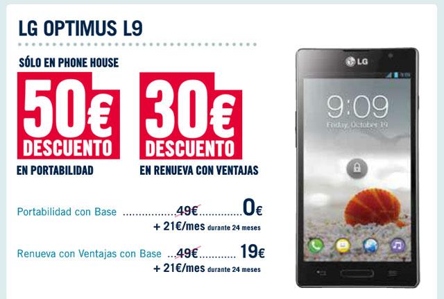 LG Optimus L9 con The Phone House y Vodafone