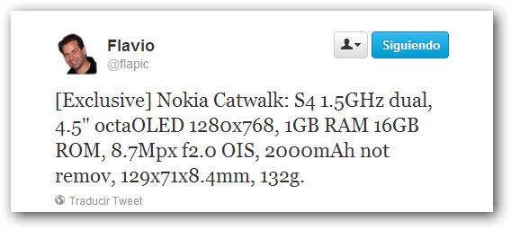Especificaciones del Nokia Catwalk