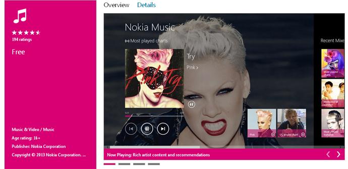Nokia Music para Windows 8