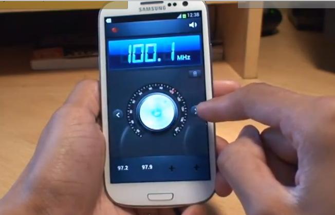 Radios en el Samsung Galaxy S3