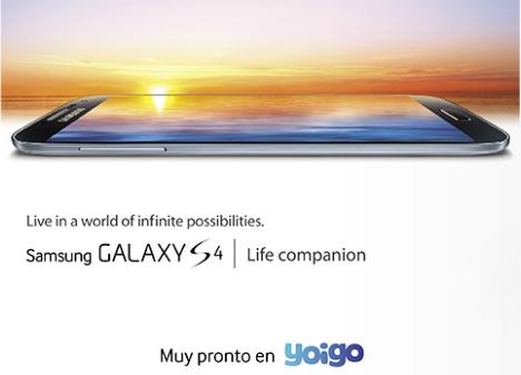 Samsung Galaxy S4 en el catálogo de Yoigo