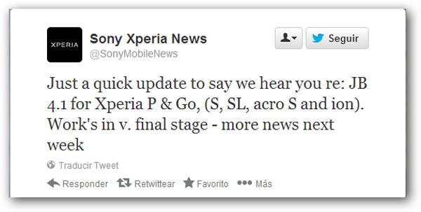 Actualización de los Sony Xperia P y Go en su fase final