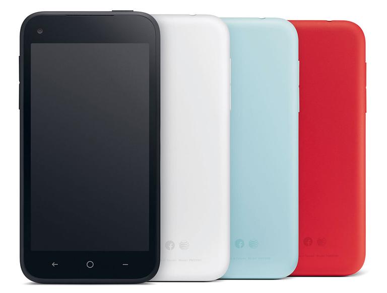 HTC First en color negro blanco, azul y rojo
