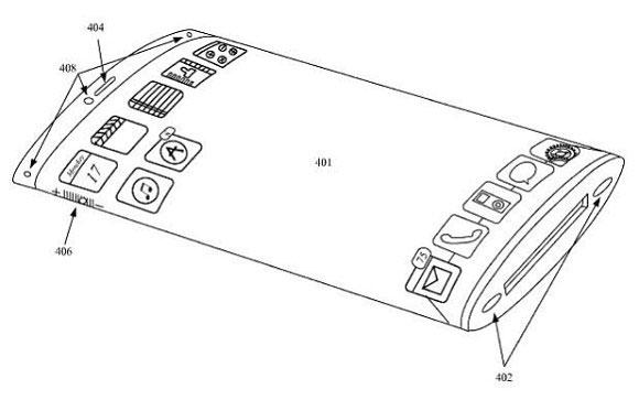 Diseño mostrado en patente de Apple