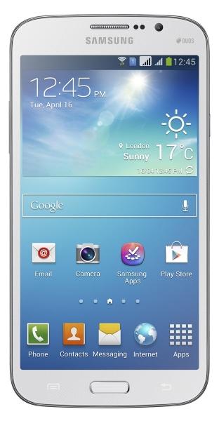Samsung Galaxy Mega 5.8 blanco vista frontal