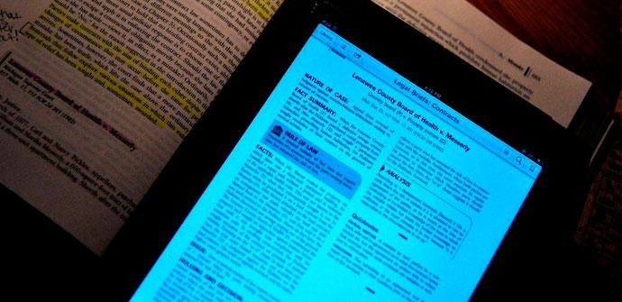Libro digital en iPad