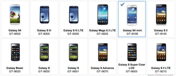 El Samsung Galaxy S4 mini se filtra en la web de aplicaciones de la compañía.