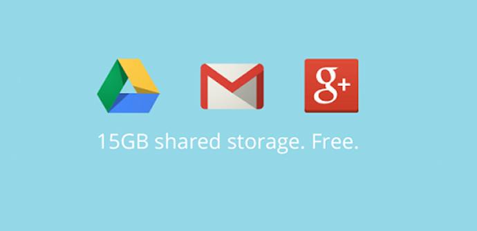 Google unifica el espacio de almacenamiento de tres servicios.