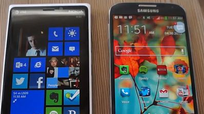 Samsung Galaxy S4 frente a Nokia Lumia 920