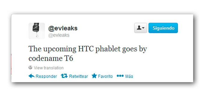 Nombre en clave del HTC One phablet