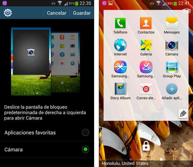 Personalización de Widgets en la pantalla de bloqueo