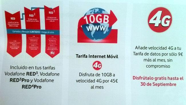 Vodafone 4G tarifas