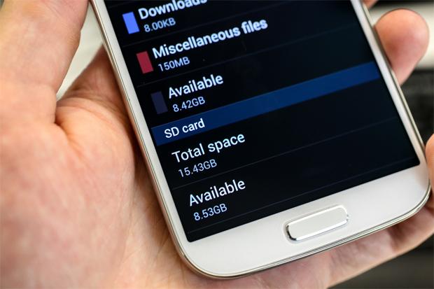 Samsung Galaxy S4 espacio memoria