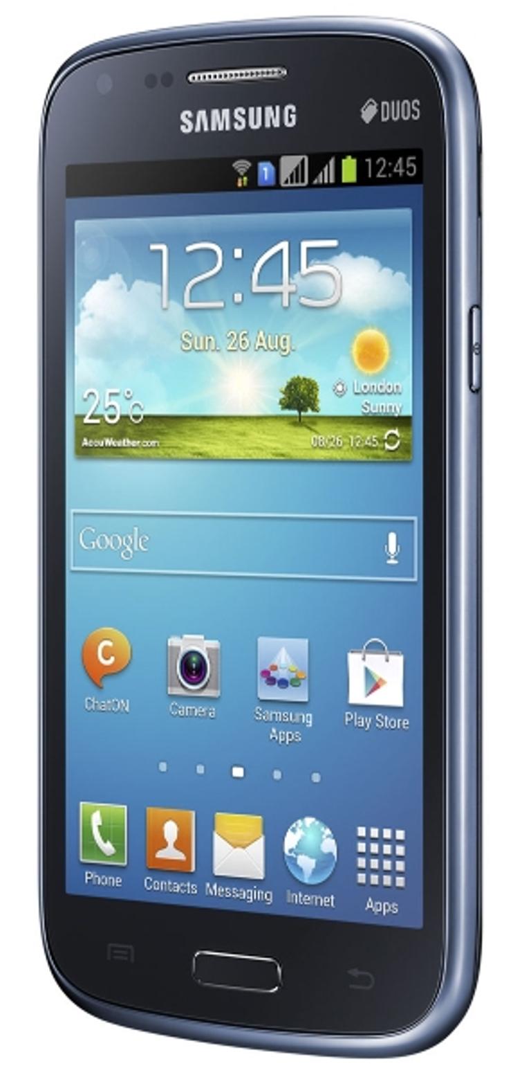 Samsung Galaxy Core blanco vista lateral