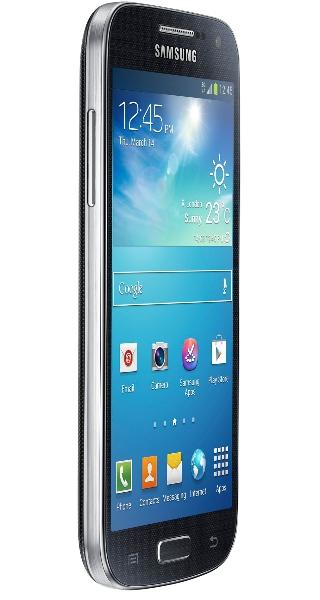 Samsung Galaxy S4 Mini blanco vista de tres cuartos