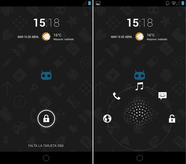 Pantalla de CyanogenMod10.1 para Samung Galaxy S4