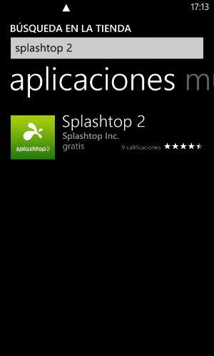 Splashtop 2 y Nokia Lumia 820