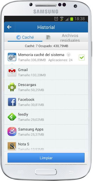 Tareas en Clean Master