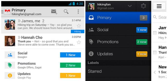 Nueva versión de Gmail para Android