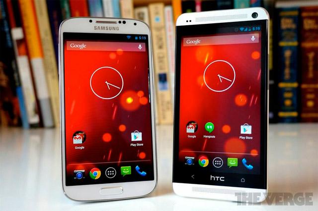HTC One y Samsung Galaxy S4 Google Edition