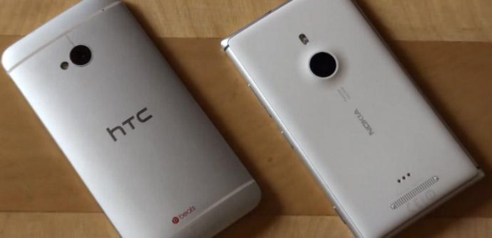 HTC One y Nokia Lumia 925 comparados en un vídeo.