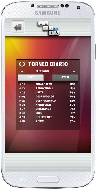 Clasificación en Letris